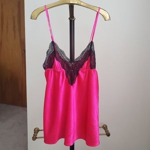 Y2K Victorias Secret hot pink satin lingerie top